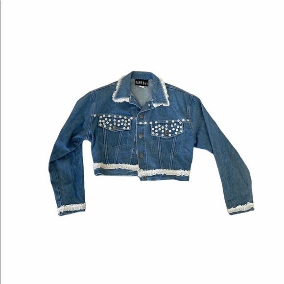 Rampage Jackets & Blazers - White buttoned denim jacket!